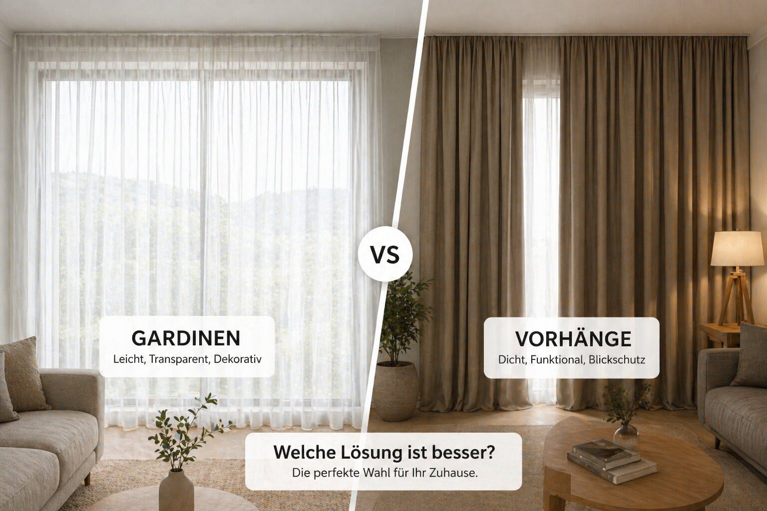 Gardinen oder Vorhänge – Was ist der Unterschied und welche Lösung ist besser img